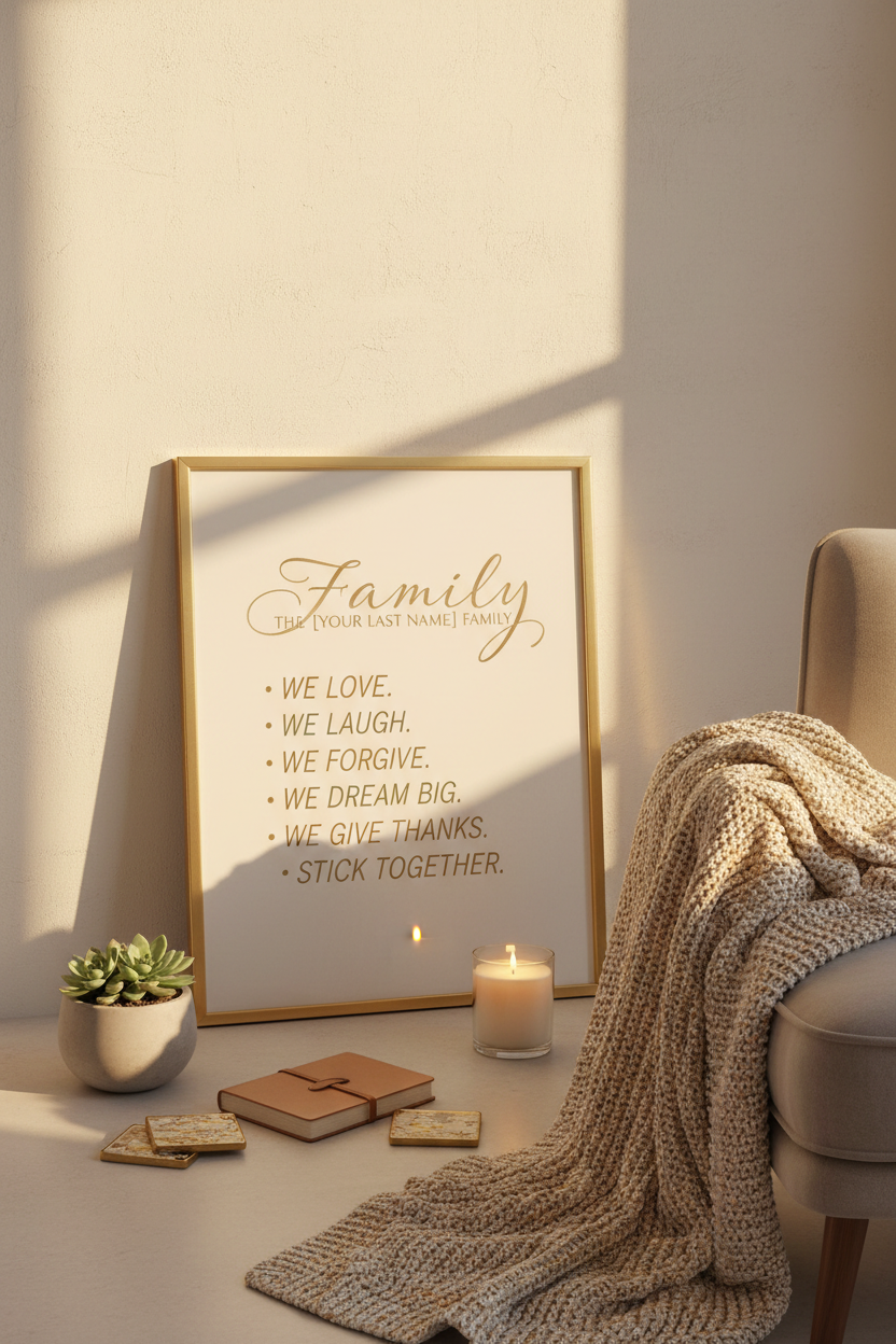 Family House Rules Art
