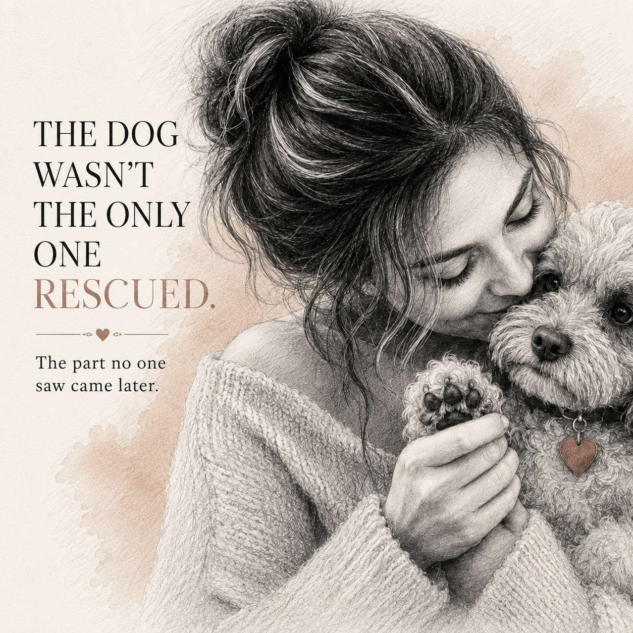 Personalized Rescue Dog Wall Art Print, Custom Pet Portrait From Photo for Dog Mom,  Sentimental Dog Lover Gift